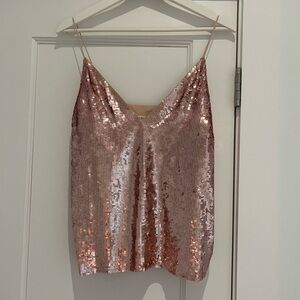 Veronica Beard sequined camisole blush color size  4
